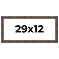 29x12 Frame Gold Real Wood Picture Frame Width 1.5 inches | Interior Frame Depth 0.5 inches |