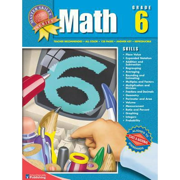 Pre-Owned Math: Grade 6 (Master Skills) (Paperback) 1561890162 9781561890163