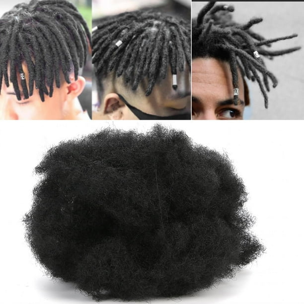 Cabello Afro, Pelucas De Cabello Afro Rizado De Sensación Cómoda Y Natural Para Extensión De Trenza Sucia De Reparación De Cabello Corto, Refuerzo, Gancho Para Mezclar Colores