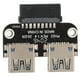 thumbnail image 2 of Adaptador de placa base USB 30 recto cabezal hembra USB 30 de 19 pines/20 pines a divisor hembra tipo USB 30 A dual para placa base de PC - 480 Mbps ANGGREK Otros, 2 of 8
