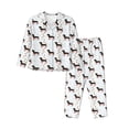 thumbnail image 1 of Balery Dachshund On A Skateboard Conjunto de Pijama con Estampado para Mujer, Conjunto de Dos Piezas con Manga Larga, Ropa de Dormir Suave con Bolsillos, Pijamas Cómodos-XX-Large, 1 of 7
