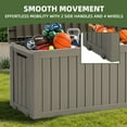 thumbnail image 5 of Uforic 72 Gallon Outdoor Resin Deck Box,Waterproof & Lockable Storage Box for Garden Patio, Light Brown, 5 of 8