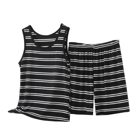 WMTBSRSW Women Plus Size Tank Tops Set Y2k Striped Sleeveless Crop Cami Top and Shorts 2 Piece Summmer Workout Yoga Sets Khaki 5X-Large