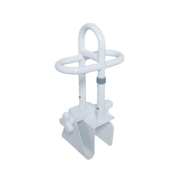 Bathtub Handle Grab Bar Bathroom Safety Rail Steel Construction Adjustable Height for Seniors and Elderly Use