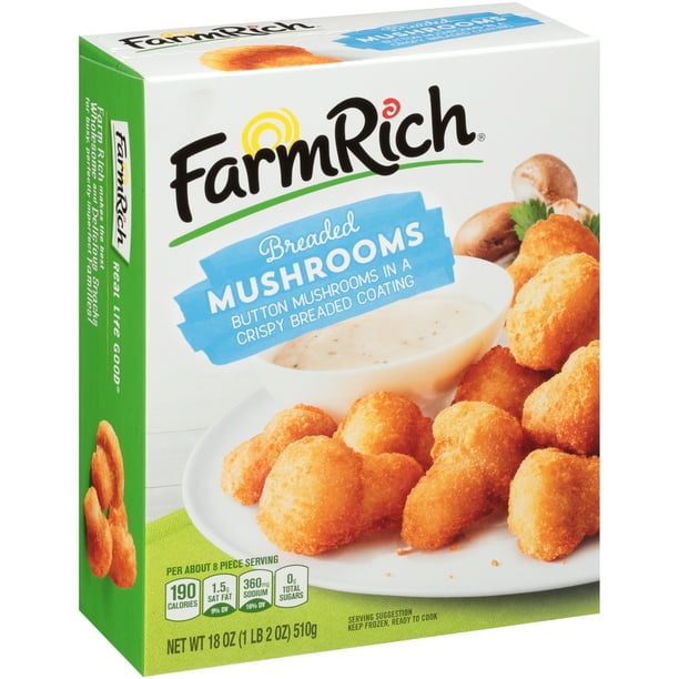 Farm Rich Breaded Mushrooms, Frozen, 18 oz