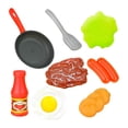 thumbnail image 2 of figatia 8 Pieces Kitchen Playset Kitchen Cooking Pan Playset Realistic Role Play Pretend Black, 2 of 9