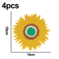 thumbnail image 2 of Salvamanteles para ollas y sartenes calientes, utensilios de cocina, soportes para ollas de silicona con forma de girasol, aptos para lavavajillas (paquete de 4), 2 of 5
