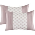 thumbnail image 5 of Lanco Carol Geometric 7-Piece Reversible Comforter Set, King, Blush, Fill Polyester, Floral, 5 of 6