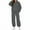 1-Dark Gray, variant on Women's Two Piece Outfits Solid Casual Crew-Neck Long-Sleeved Trousers And Tight-Waist Hoodie Suit Sports Suits