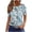 (Type 237)Green, variant on Women's Casual And Fashionable Printed T-shirt With Round Neck And Short Sleeved