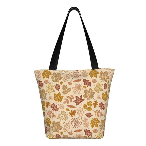 Ratiio Fall Leaves Print Shoulder Bag for Women, Polyester Crossbody Purse Lightweight Handbag for Daily Travel and Casual Use