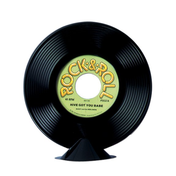 Plastic Record Centerpiece 9" - 12 Pack (1 Per Package)
