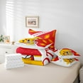 thumbnail image 6 of Manfei Rugby Football Sport 7pcs Bedding Comforter Set,Boya Ball Game Queen Bedding Sets,Yellow Red White Queen Sheet Sets For Adults,Luxury Bedroom Decor Reversible, 6 of 8