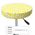 thumbnail image 2 of Goofa Daisies Flowers Printed Stool Covers Round, Waterproof Round Bar Stool Covers Anti-Slip Round Bar Stool Seat Cover with Elastic Bands Durable -13 inch, 2 of 7