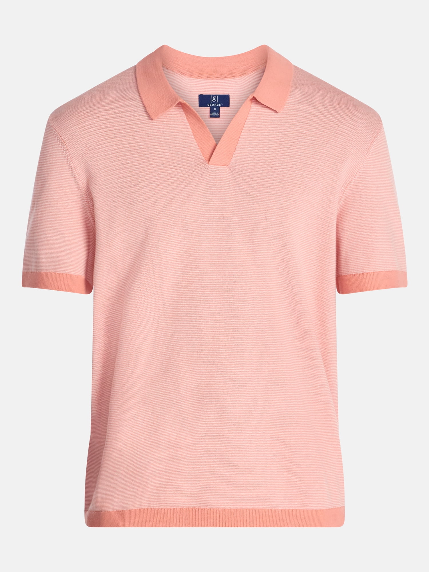 George Men's Knit Johnny Collar Polo Shirt, Sizes S-5XL