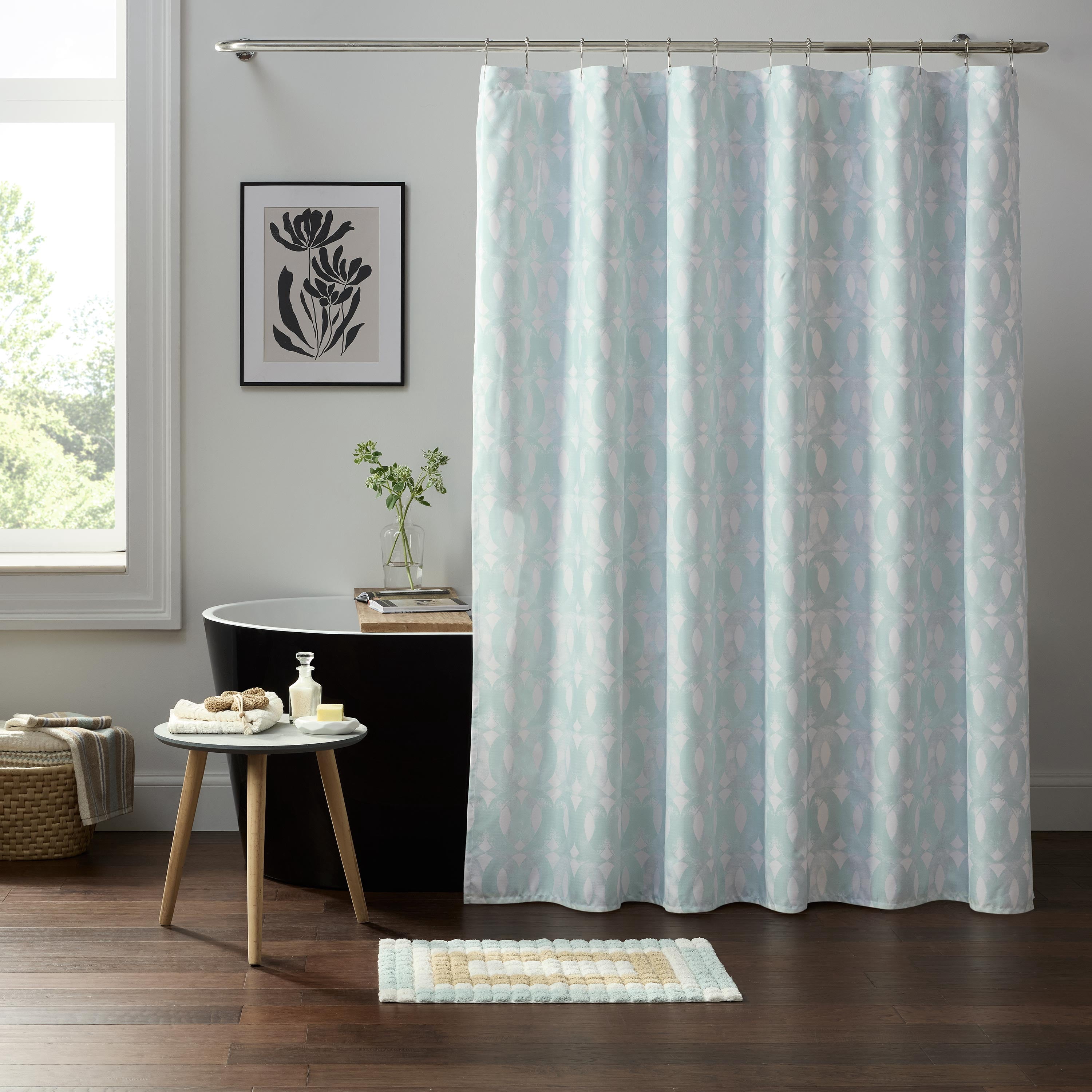 Martex Arcadia Gemma Shower Curtain, 72" x 72", Sage