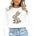 thumbnail image 2 of Ink-Printed Camo Bunny Easter Sweatshirt for Women Teens Girls Spring Pullover White Sweatshirt Adult Medium, 2 of 7