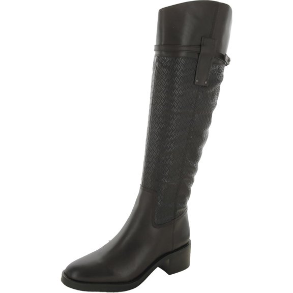 Franco Sarto Womens Colttall Leather Embossed Knee-High Boots