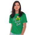thumbnail image 4 of St Patricks Day Live Laugh Luck Women's Graphic T Shirt Tees Brisco Brands S, 4 of 6