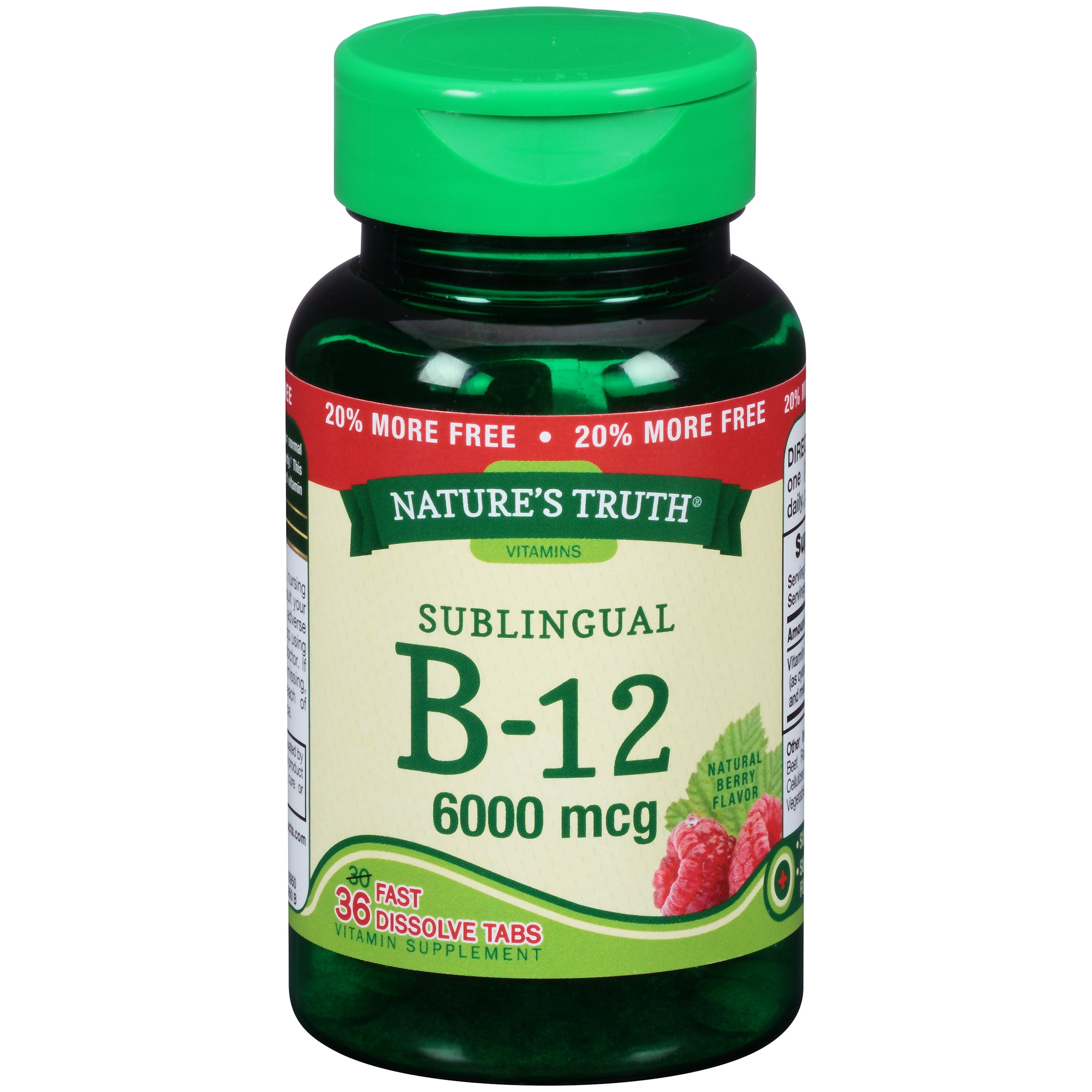 Nature's TruthÂ® Sublingual B12 6000mcg Vitamin Supplement Fast