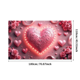 thumbnail image 3 of Heart Balloons Backdrop Background Wall Banner Valentines Day Party Decorations Romantic Celebration Event Decor Wedding Photography Prop, 3 of 4