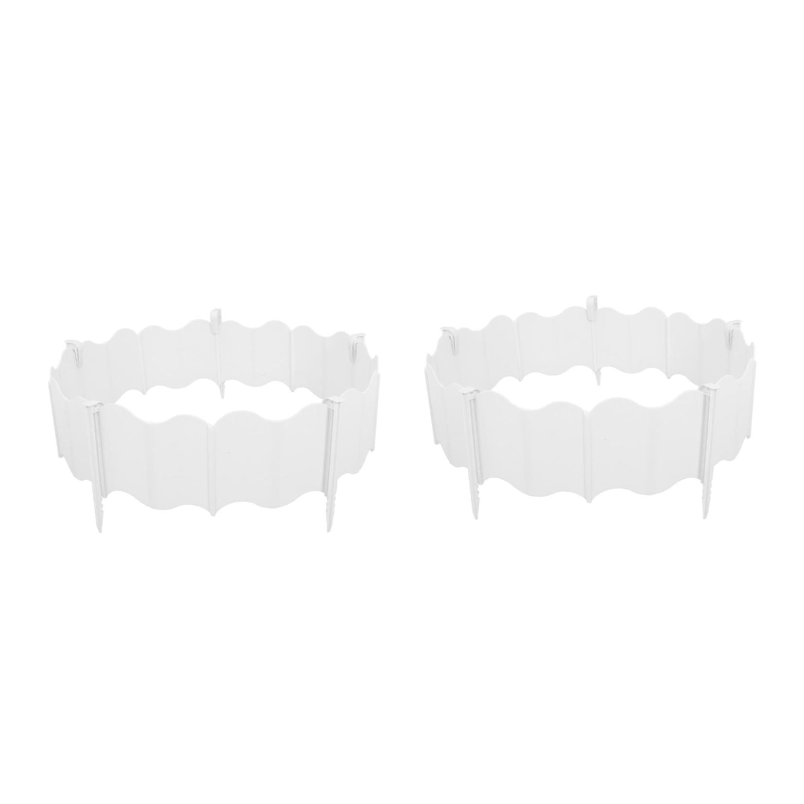 Raindrops 2-Pack Plastic Garden Bed Edging Fence, Decorative Landscape Border for Flower Beds and Small Garden Areas