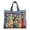 B, variant on Quilted Chicken Tote Bag, Colorful Rooster Patchwork Shoulder Bag with 5 Whimsical Farmhouse Bird Prints, Large Fabric Market Tote for Beach Grocery Shopping, Eco Friendly Reusable Handbag for Women