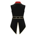 thumbnail image 2 of iiniim Women's Circus Ringmaster Vest Costume Rave Festival Lion Tamer Role Play Outfit Swallow-Tailed Balzer Jacket Black 3XL, 2 of 7