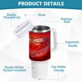thumbnail image 4 of 40 Oz Car Handle Water Bottle Water Cup Water Bottle Water Jug Coffee Cup Travel Water Bottle Red Transparent Beautiful Love, 4 of 8