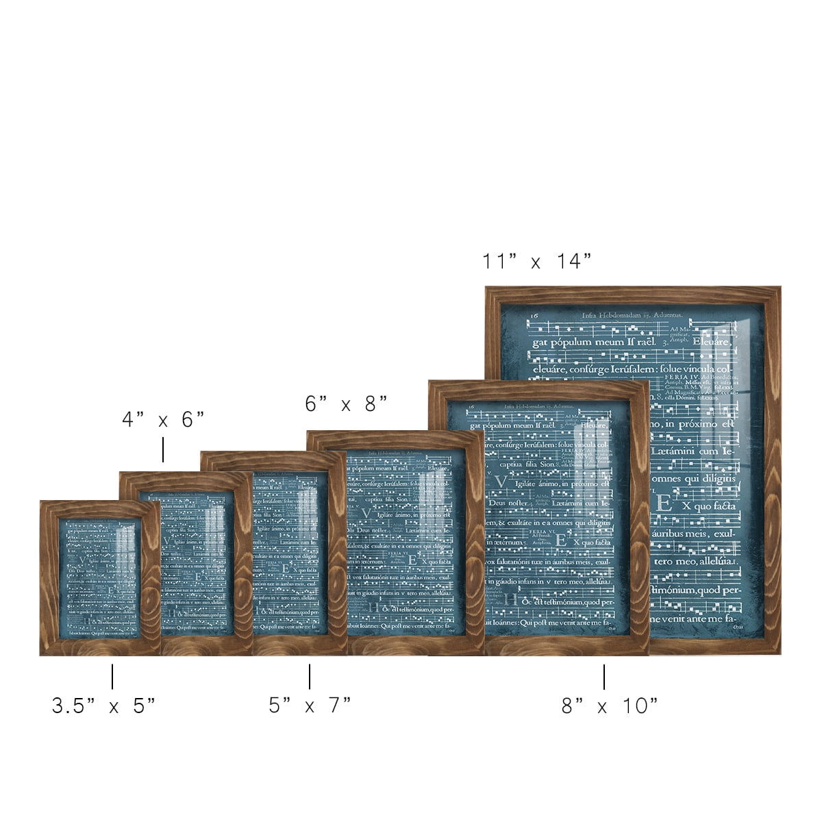 Graphic Songbook I -Framed Print w/glass-Walnut