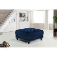 thumbnail image 2 of Meridian Furniture Sabrina Contemporary Velvet Ottoman in Navy, 2 of 4