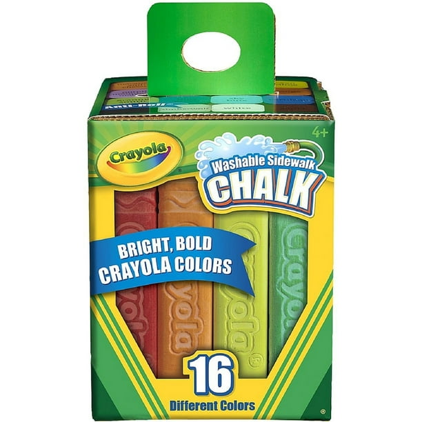 Download Crayola Washable Sidewalk Chalk, Assorted Colors 16 ea ...