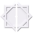 thumbnail image 1 of Ekena Millwork CMP22AL2-01000 22 in. OD x 1 in. ID Square Axel Architectural Grade PVC Contemporary Ceiling Medallion - 2 Piece, 1 of 1