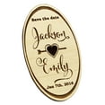 thumbnail image 2 of Custom Engraved Wooden Magnet Personalized Gift 20 Rustic Wedding Save the Date Wooden Magnet, 2 of 2