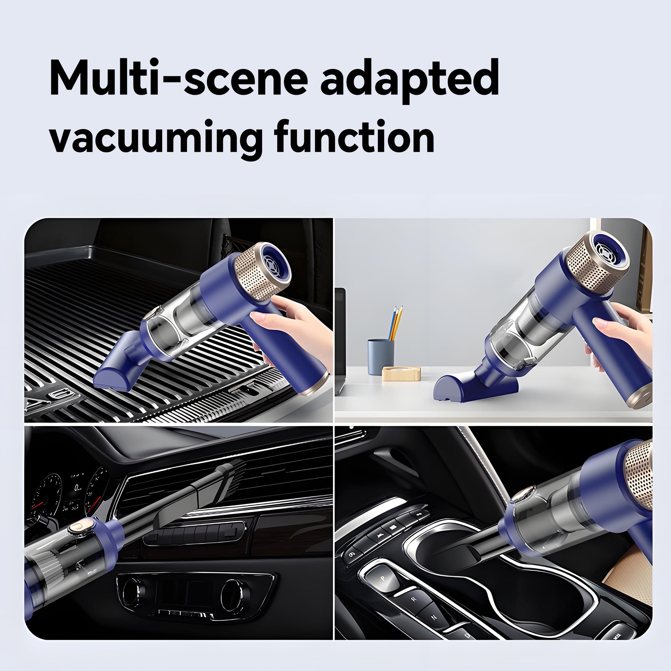 SIMWAL Handheld Vacuum Cleaner, 9000Pa Air Duster and Vacuum Cleaner with LED Light, Portable Cordless Car Vacuum with Multi-Nozzles, Mini Vacuum for Car, Office, Home