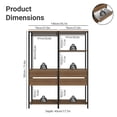 thumbnail image 4 of Madesa Wardrobe Clothes Storage Rack with 4 Drawers, 5 Shelves and Hanging Space 55"L Multiuse Modular Cabinet for Bedroom Organization - Black/Brown, 4 of 11