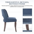 thumbnail image 5 of LEGAHOME Blue Upholstered Dining Chairs Set of 2, Modern Farmhouse Dining Room Chairs with Curved Backrest, Copper Nail Detailing and Solid Wood Legs for Kitchen, Dining Room, 5 of 8
