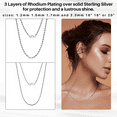 thumbnail image 4 of Sterling Silver Necklace Unisex Diamond Cut Rope Chain for Men and Women by Pivey & Co. 1.5mm - 18 Inches Long With Gift Box, 4 of 6