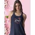 thumbnail image 2 of Mothers Pink Heart Flowers Racerback Tank Women -Image by Shutterstock, Female Large, 2 of 4