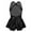 Black, variant on Girls Jazz Modern Tap Dancewear Sleeveless Sequined Ballet Dance Leotard Dress 6-16