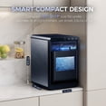 thumbnail image 4 of EKOJUCE 44Lbs/24H Nugget Ice Maker Countertop Soft Chewable Sonic-Style Pebble Ice, One-Touch Self-Cleaning, Stainless Steel, Black, for Home, Kitchen, Office, RV and Camping, 4 of 9