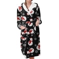 thumbnail image 1 of Peignoirs pour Femmes Peignoir Long Chaud Tendance à Manches Longues d'Hiver Pyjama Robe de Nuit, 1 of 5