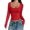 Red, variant on Womens Long Sleeve Shirts Crop Tops Square Neck Going Out Basics Tees Y2K Winter Clothes 2025 Navy Blue S
