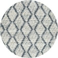 thumbnail image 1 of Ahgly Company Indoor Round Contemporary Silver Gray Trellis Area Rugs, 5' Round, 1 of 6