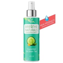 Breathe Naturals Deodorant Spray | 24 Hour Odor Protection | Aluminum Free & Baking Soda Free | Sensitive Skin Safe For Men & Women | Clean Whole Body Deodorant | Cucumber & Green Tea Scent