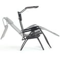 thumbnail image 4 of Patiojoy Chaise Zéro Gravité Inclinable avec Plateau à Boissons et Pare-Soleil, Gris, 4 of 5