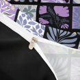 thumbnail image 4 of jejeloiu Abstract Floral Bedding For Girls,Patchwork Print Duvet Cover Full,Purple Black White,Black Reversible,3-Piece,1 Duvet Cover and 2 Pillowcases, 4 of 6