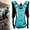 Cyan Lake Blue, variant on 1 Pack Reflective Safety Strip Outdoor Sports Backpack 16.93in, Lightweight Water Resistant Hydration Daypack, X Bungee Multi Pocket Portable Pack For Workout Cycling Trail Hiking