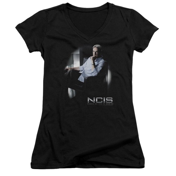 Ncis Gibbs Ponders Junior Women's V-Neck T-Shirt Black