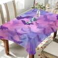 thumbnail image 4 of 54x54 Inch Tablecloth Polyester Square Tablecloth for Home Kitchen Dinner Decor Purple and Pink Bats, 4 of 9